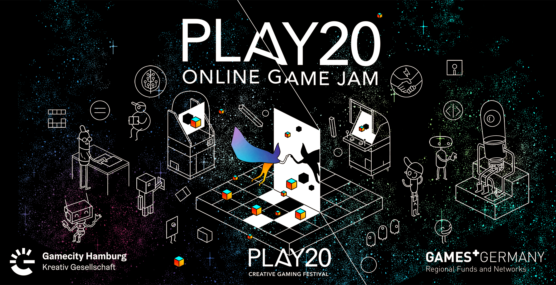 Ankündigung Online Game Jam des Play 20 Creative Gaming Fastivals initiert von Gamecity Hamburg und Games Germany