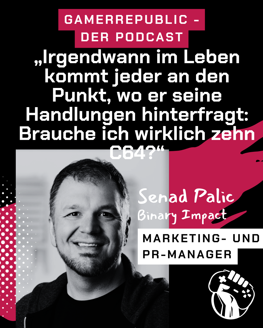 Gast im gamerrepublic-Podcast Folge 03: Senad Palic, Marketing- und PR-Manager bei Binary Impact über den Parkhaus-Simulator, das Unity-Tipps-Card-Game und Rertro-Games.