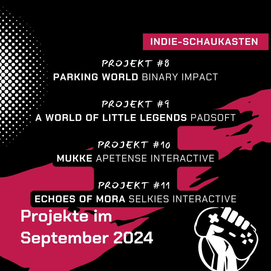 Alle Projekte, die im Indie-Schaukasten im September 2024 bei gamerrepublic.de veröffentlicht wurden im Überblick.
