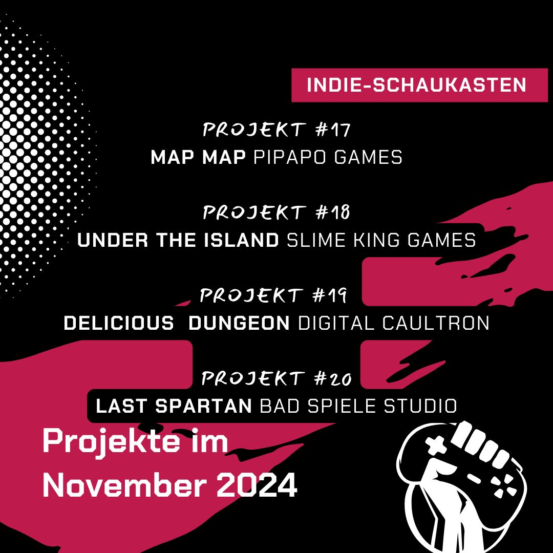 gamerrepublic Indie-Schaukasten auf Instagram mit allen Projekten im November 2024