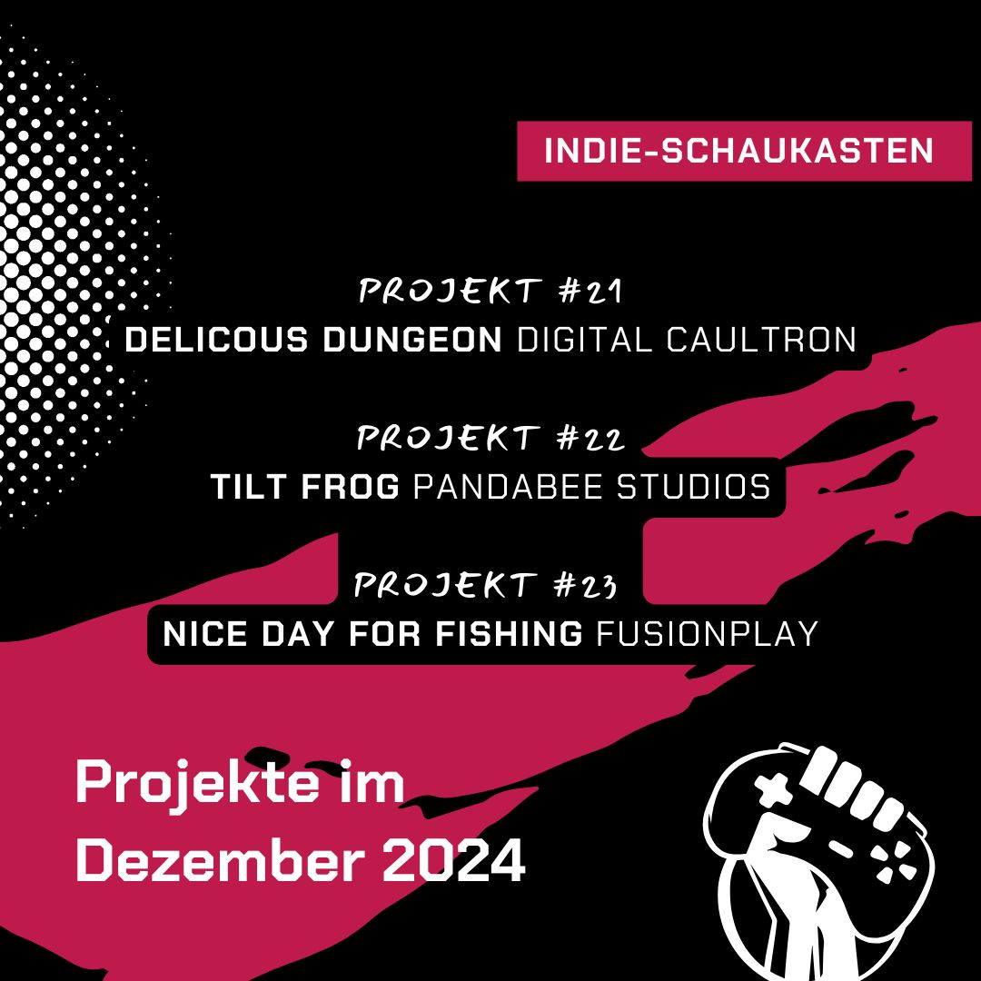Übersicht über alle im Dezember 2024 veröffentlichten Projekte im Indie-Schaukasten von gamerrepublic.de.