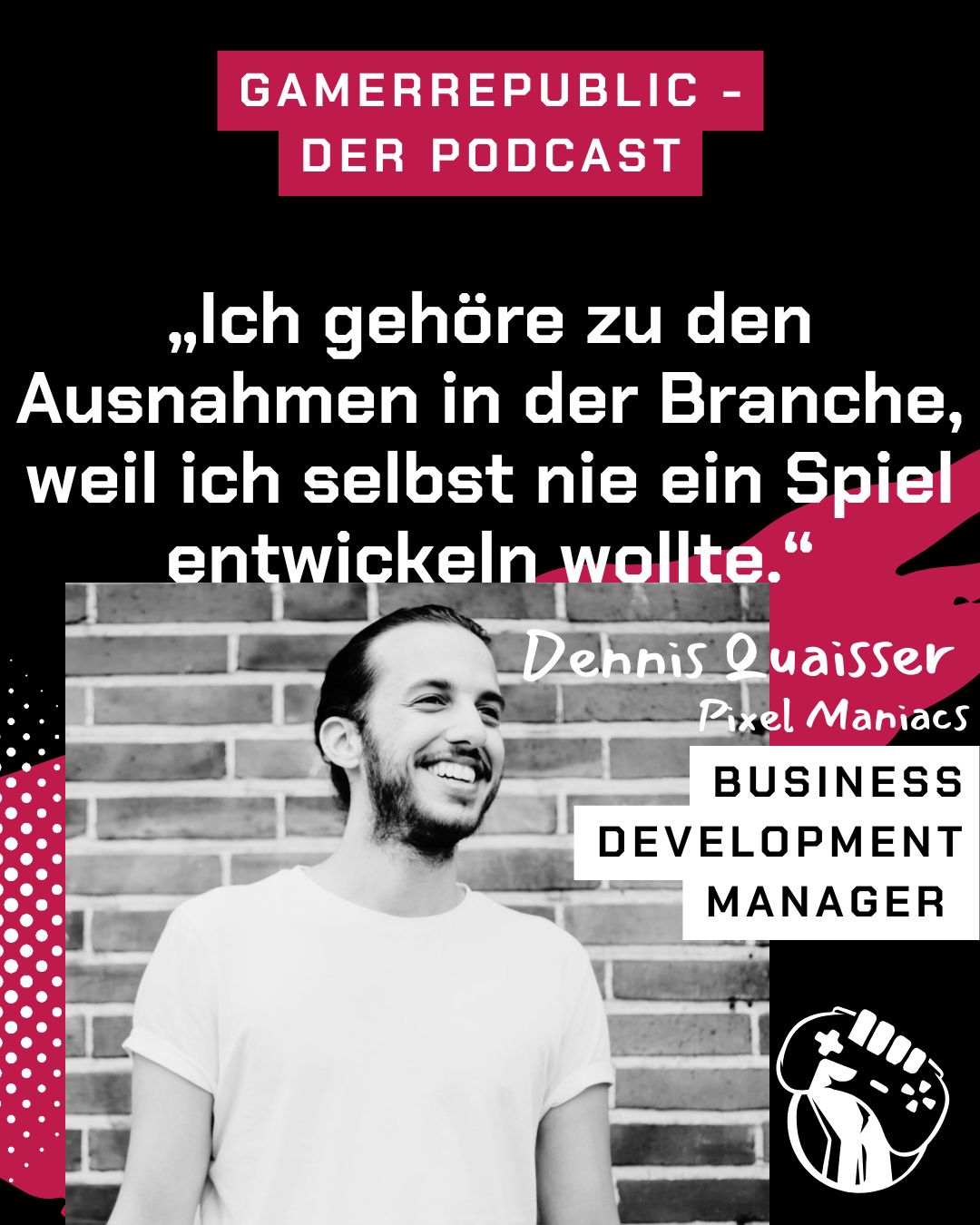 Dennis Quaisser von den Pixel Maniacs zu Gast in Folge #6 des gamerrepublic-Podcasts über Games-Förderung in Deutschland.