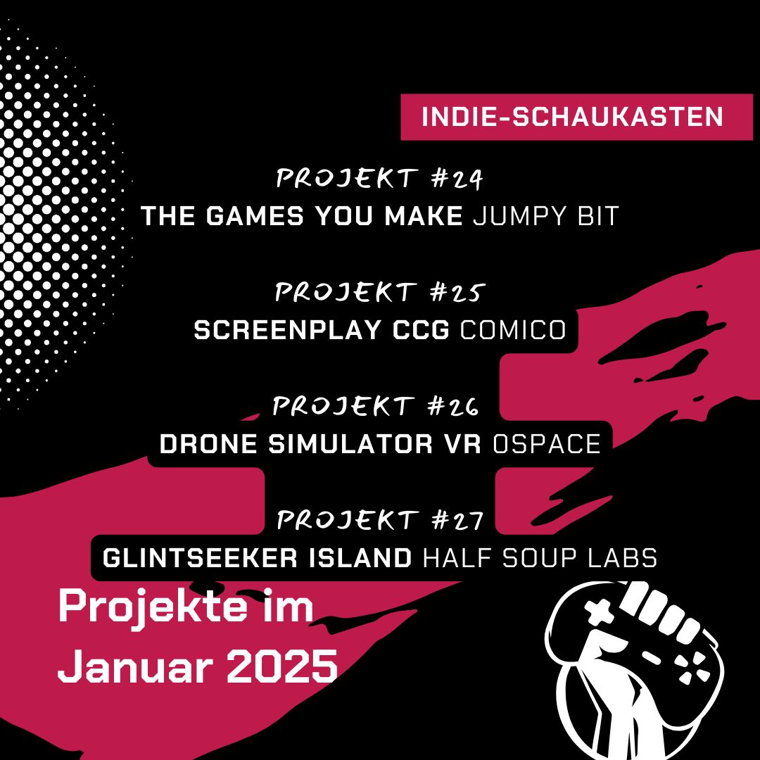 Alle Projekte des Indie-Schaukastens im Januar 2025 in der Übersicht.