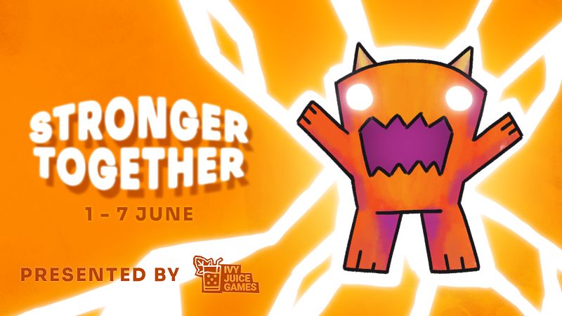 so sieht der selbstgemachte deutsche Indie Showcase "Stronger Together" aus. Quelle/Autor: Ivy Juicy Games